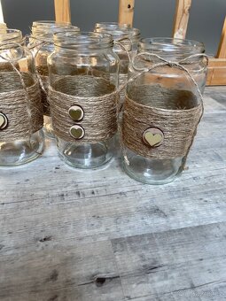 Svatební dekorace sklenice 0,7l - 4