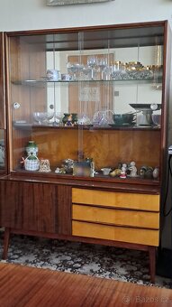 Retro obývací stěna, jídelní a konferenční stůl a židle - 4