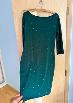 Dám. zelené bavlněné šaty, hand made, vel. S/M - 4