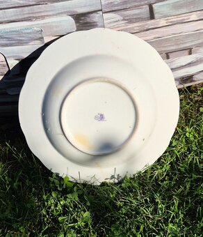 Krásný velký porcelánový hluboký talíř průměr 30 cm - 4
