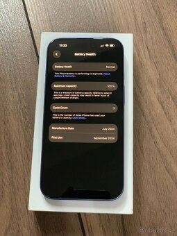 iPhone 16 128GB Ultramarine - zánovní, záruka 2 roky - 4