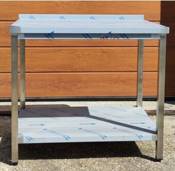 Přístěnný nerezový gastro stůl - 4