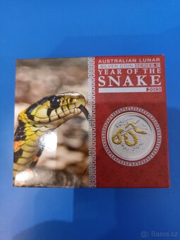 LUNAR YEAR OF THE SNAKE 2013 SILVER GILDED EDITION 1OZ - 4