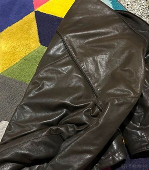 LATINI PÁNSKÁ CELOKOŽENÁ BUNDA-KOŽÁRNA-100% LEATHER 52- L - 4