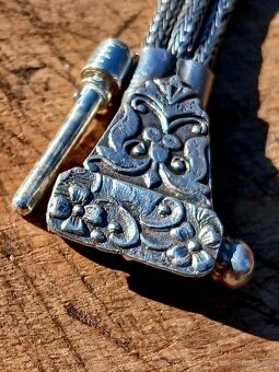 Stříbrný náramek starožitný - 4