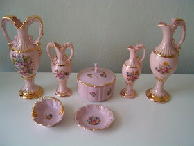 Růžový porcelán, vše jak nové, čínský porcelán, samovar - 4