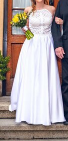 Boho svatební šaty s krajkou - 4