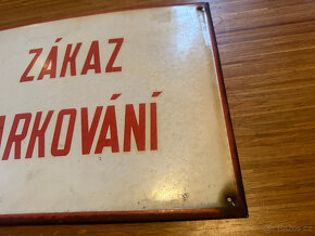 RETRO smaltovaná cedule ZÁKAZ PARKOVÁNÍ - 4
