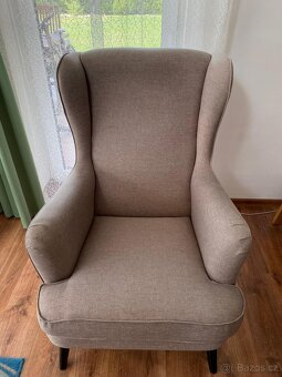 Prodám křeslo/ušák - hnědá barva - 4
