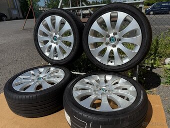Alu kola 5x112 r17 Škoda Venus + letní pneu 225/45/17 Dunlop - 4