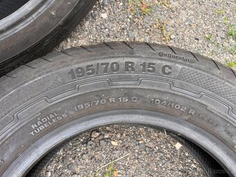 2x 195/70R15C 104/102R,CONTINENTAL VANCO ECO ,LETNÍ-55% - 4