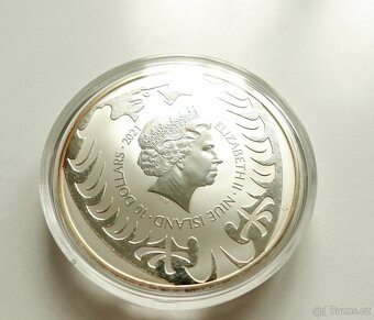 stříbrná mince - Český lev 2021 - 5oz reverse proof - 4