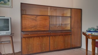 Starý sekretář 50.léta + skříň, velmi dobrý stav. - 4