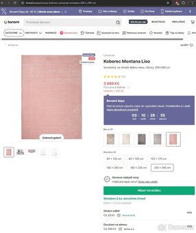 ✅nový designový růžový koberec Montana Liso 200 x 290 (2x3m) - 4