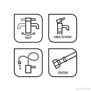 Stojánková dřezová baterie - nerez ocel KI-1172 - 4