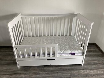 Klups dětská postýlka 120x60 cm se zábranou + matrace - 4