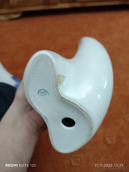 Porcelánová Soška volavky ježek royal dux brusel - 4