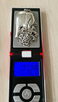 Krásný velký stříbrný slon s řetízkem 925/1000 - 4