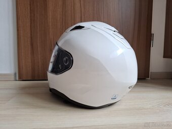 Přilba HJC i70 – super stav, lesklá bílá, vel. M - 4