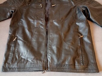 Bunda PU kůže jemná koženka - 4