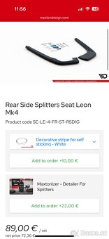 Maxton lišty a spoiler Leon KL (mk4) - 4