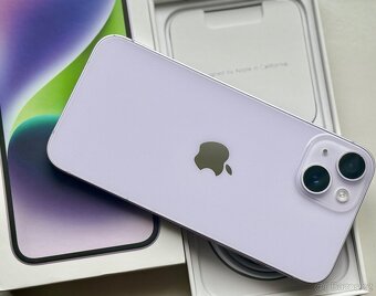 iPhone 14 Purple BATERIE 100% TOP - 4