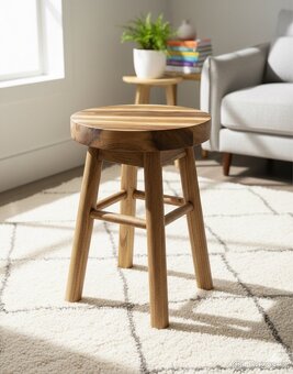 Dřevěná stolička z masivu - 4