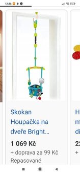 Skokan houpačka pro děti - zavěšení na futra dveří - 4