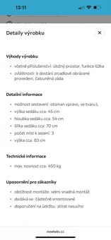 Rohová sedačka BERISSO, pravá, hnědá tk. BREGO - 4