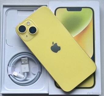 iPhone 14 Yellow BATERIE 100% TOP - 4