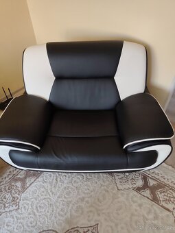 Sedací souprava 3-2-1 + konferenční stůl - 4