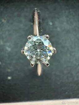 Moisant prsten 0,5 ct Silver 925 + GRA certifikát - 4