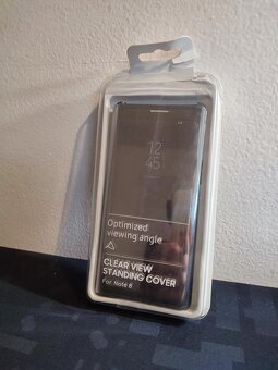 Zrcadlový kryt pro Samsung Galaxy Note 8 - modrý/stříbrný - 4