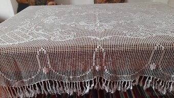 Starožitný ubrus s třásněmi - 4