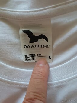 Krásné nové bílé tričko vel. K, Malfini - 4