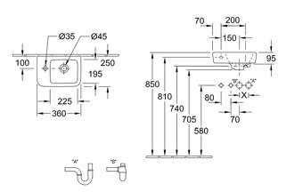 Malé umyvadlo Villeroy Boch - 4