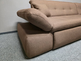 Nová rozkládací rohová sedačka LUSSY hnědá - 4