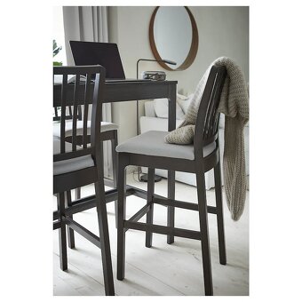 EKEDALEN Barová stolička s opěrkou, Ikea 2ks - 4