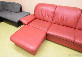 Sedací souprava rohová - kůže - SLEVA - 4