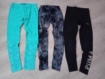 DÍVČÍ BAVLNĚNÉ LEGÍNY - vel.152/158 /zn.Puma,Lotto - 4