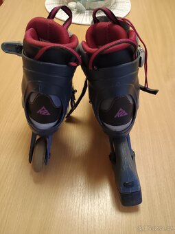 Značkové dívčí kolečkové brusle K2 - nastavitelná vel. 29-34 - 4