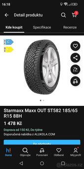 185/65 R15 Nové Starmaxx 2ks - 4