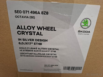 Nové orig. alu disky Škoda Octavia III 6x17 ET48 5x112mm - 4