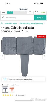 Zahradní palisáda/ obrubník antracit - 4