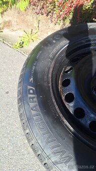 Plechové disky renault 4x100 včetně zimních pneu 195/65 R15 - 4