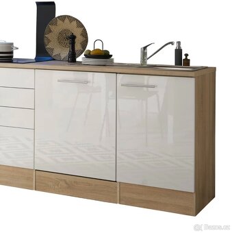 Kuchyňská linka bílá 250 cm NOVÁ 2. jakost - 4