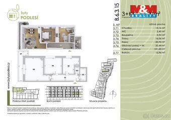 Prodej bytu 3+kk, DV, 91 m², Jablonec n. N., ul. Jezdecká - 4