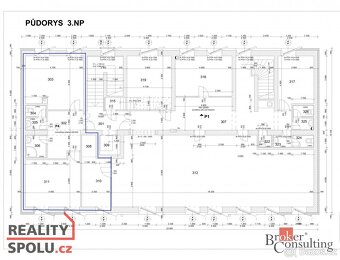 Podnájem, komerční/kanceláře, 66 m2, Radobyčická 678/6, Jižn - 4