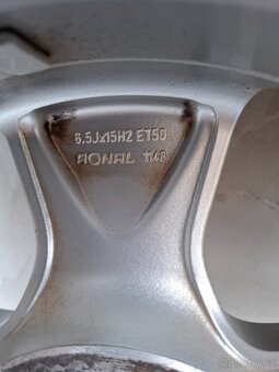 ALU KOLA ŠKODA OCTAVIA II.+LETNÍ PNEU-- 205/60/R15" - 4