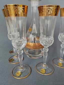 Křišťálové sklenice a karafiát na sekt a šampaňské od CreArt - 4